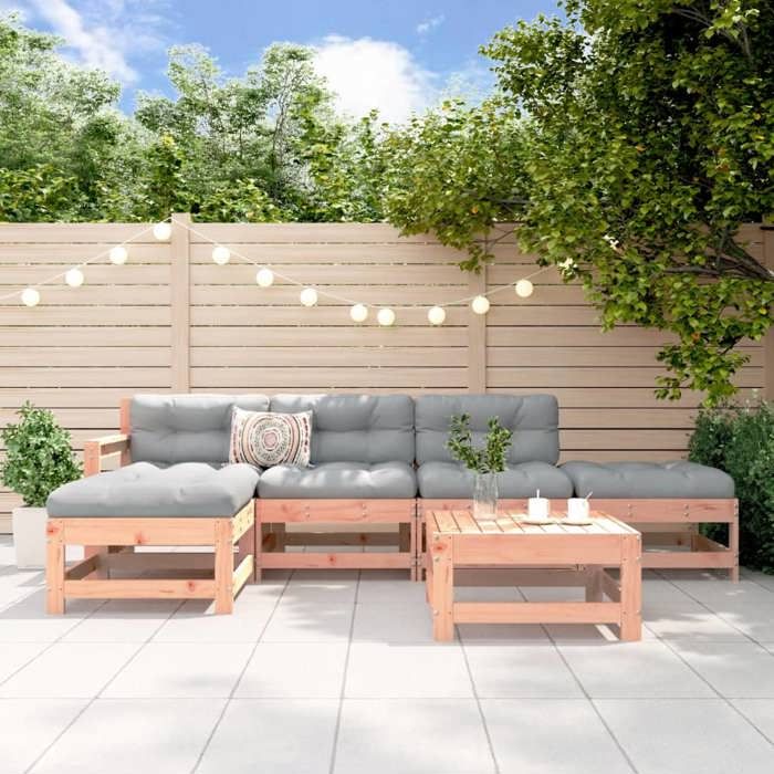 Salon de jardin vidaXL Bois massif Douglas - vue 2