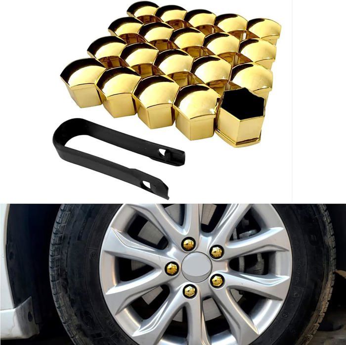 Lot De 20 Capuchons De Protection Pour écrous De Roue 19 Mm Argent - Universels Pour VW, Audi, BMW, Mercedes, Etc.