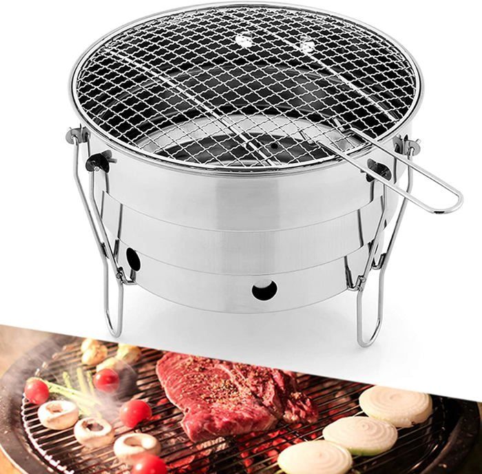 Barbecue Portable Petit Barbecue à Charbon de Table Domestique Pliable