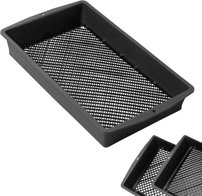 Tamis De Jardin En Acier Inoxydable Maille 3.8mm - Poignée Confort, Pour Terre, Compost, Sable, Gravier