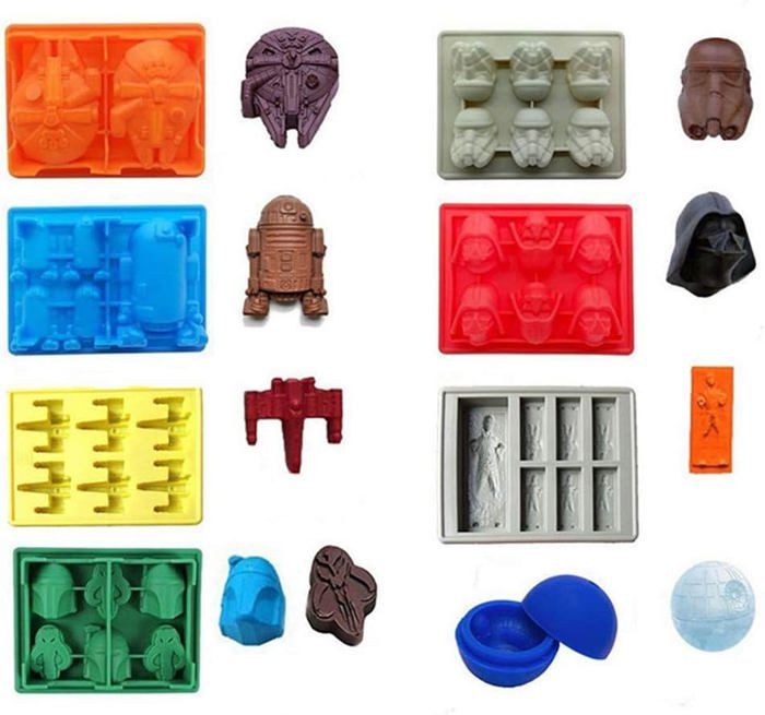 Bac à Glaçons Boule Star Wars Lot De 4 - Étoile De La Mort Moule à Glaçons Silicone Avec Couvercle & Entonnoir - Parfait Pour Cocktails & Whisky