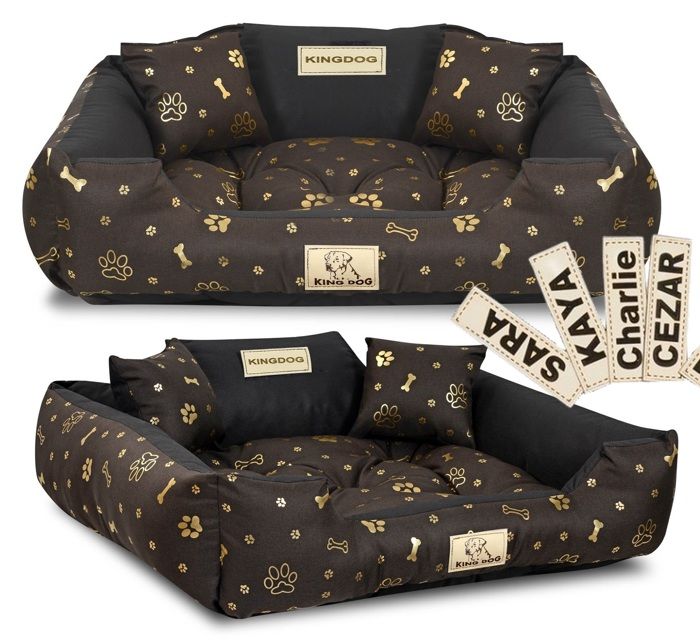 Meilleurs prix pour Panier pour chien KINGDOG kennel 75x65 cm personnalisé imperméable os dorés