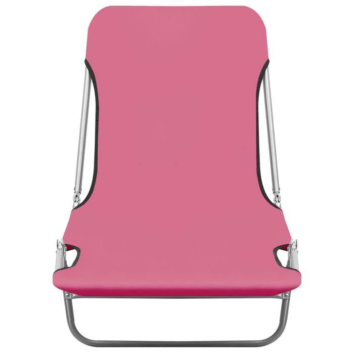 Bon plan Transat extérieur JILI HOT Chaises longues pliables lot de 2 Acier et tissu pour campingjardin - vue 2