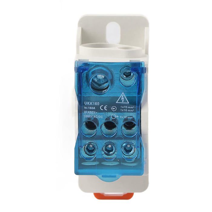 Boîte de distribution bornier 160A pour rail DIN couvercle transparent anti-poussière - AIMOONSA