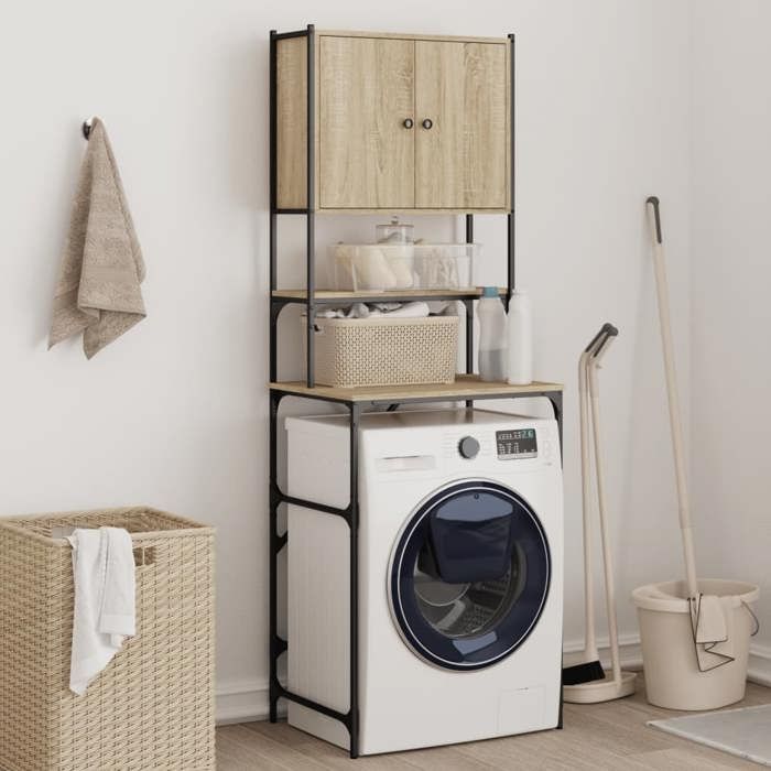 VENE-FLASH Armoire de machine à laver - armoire de la salle de bain - chêne sonoma 68x485x194 cm @30220 @