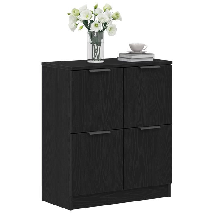 Elégant Buffet - chêne noir - - 60 x 30 x 70 cm - Fabriqué - bois dingénierie - Meuble de RangementVitrine &4539403