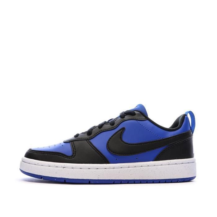 Nike Baskets - NIKE - Court Borough Low - Bleu/Noir - Lacets - Tige synthétique
