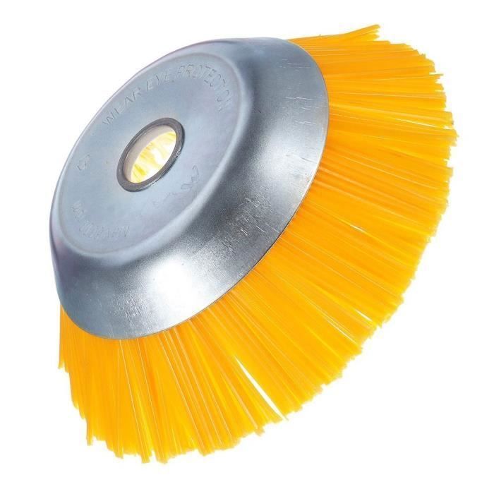 Brosse à mauvaises herbes en nylon Brosse ronde universelle pour débroussailleuse Outils de jardin durables 200 mm x 254 YYV - vue 2