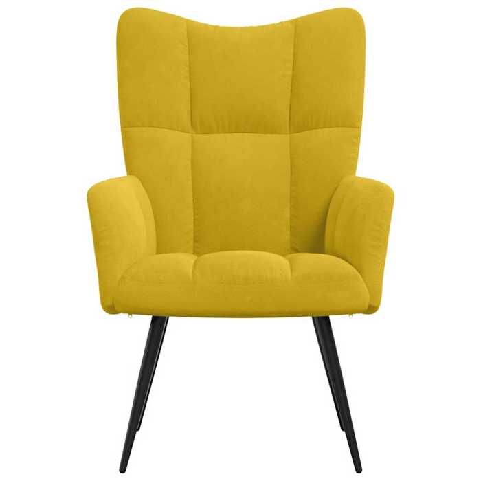 Bestseller Chaise/Fauteuil de relaxation - BURKE - 110 kg par siège - Jaune moutarde Velours FF751
