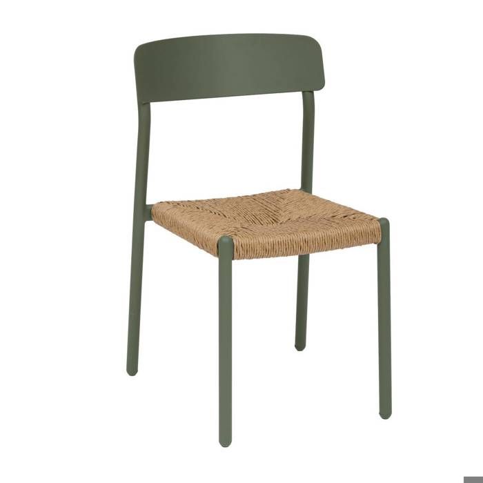 Chaise de jardin Wistty empilable vert laurier - Hespéride Chaise de jardin Wistty empilable vert laurier - Hespéride