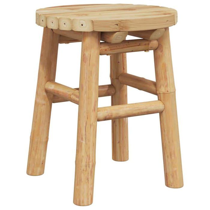 Tabouret en bambou naturel - vidaXL - 30x30x36 cm - Beige - Solide - Écolo - Usage intérieur - Poids maximal 110 kg