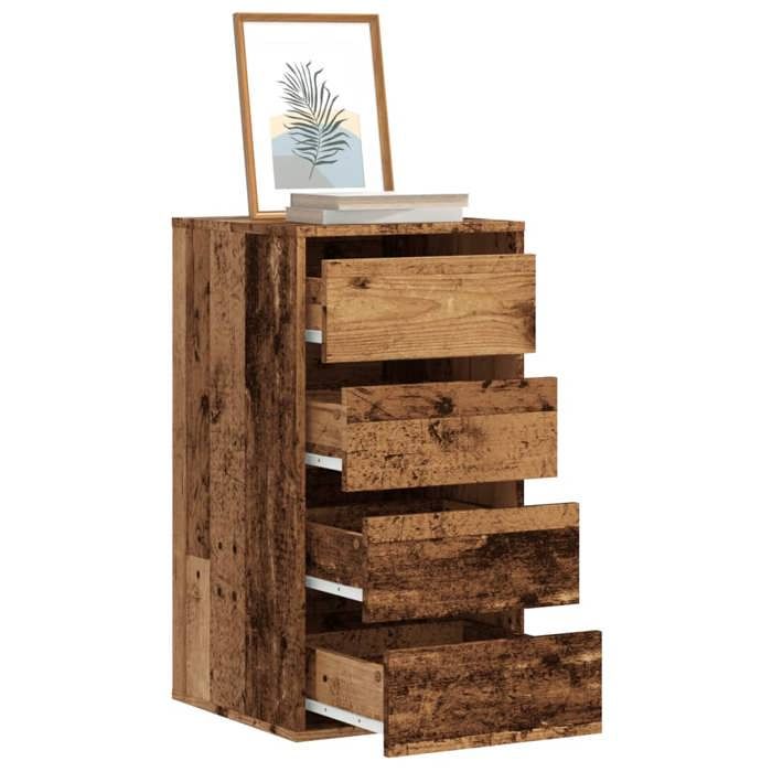 Automne/hiver Brun Commode dangle vieux bois 40x41x76cm - bois dingénierie - Hauteur:76cm DEC3370241