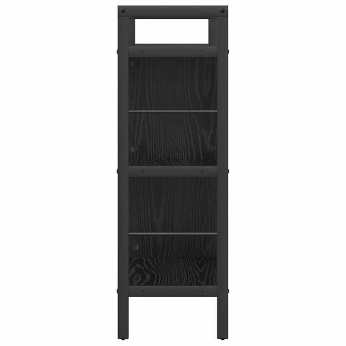Bibliothèque SOLOMOON CHIC Étagère à livres - Pour salon - Chêne noir 75x30x91 cm Bois dingénierie BB594