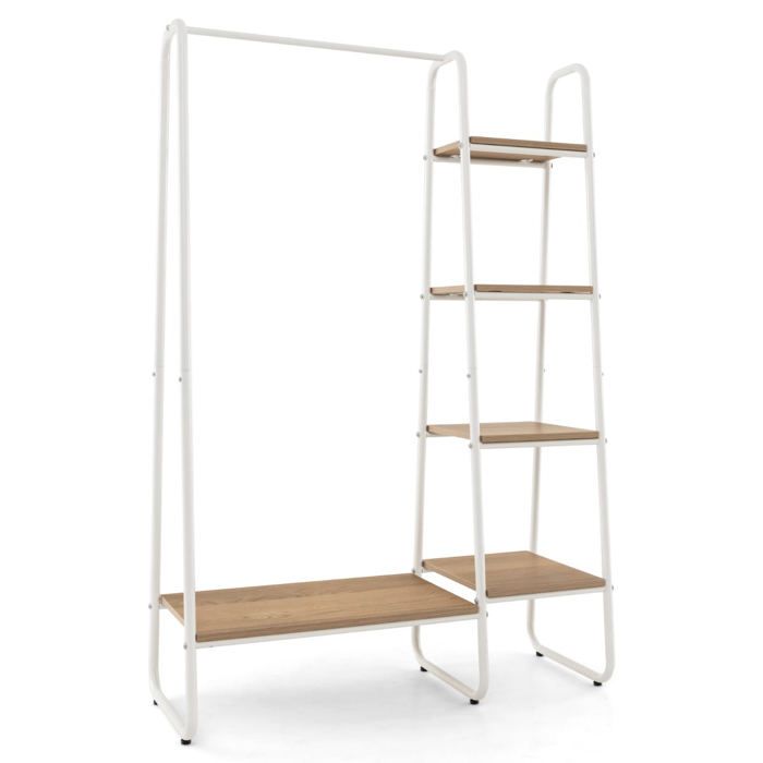 Organisateur de rangement portant à vêtements avec 5 étagères 995 x 40 x 151 cm