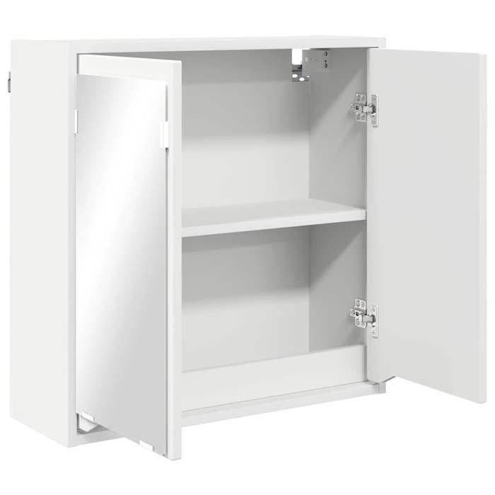 Moderne Cabinet Miroir de Salle de bain SOLOMOON Meuble de bain Blanc 60x20x60 cm MM1637