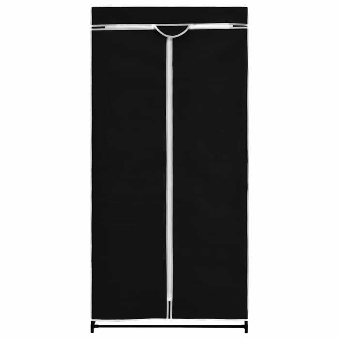 Moderne Garde-robe BURKE Armoire de chambre avec rangement Noir 75x50x160 cm AA1881