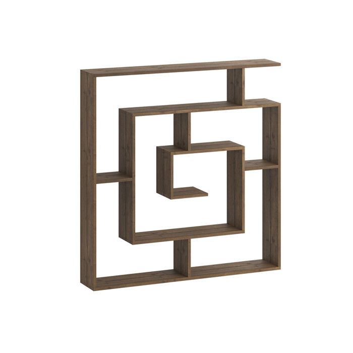 Bibliothèque en bois Labirent - 125 x 22 x 129 cm - Marron Bibliothèque en bois Labirent - 125 x 22 x 129 cm - Marron