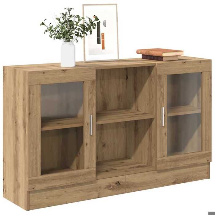 ENFILADE de Rangement ZENCORE® - Cadre solide - Commode salon/Buffet de Cuisine - chêne artisanal 120x30 5x70cm - bois dingénieri20