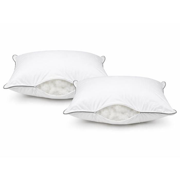 Lot de 2 oreillers Moelleux Hotel prestige - 60 x 60 - Toutes saisons - MORTREUX