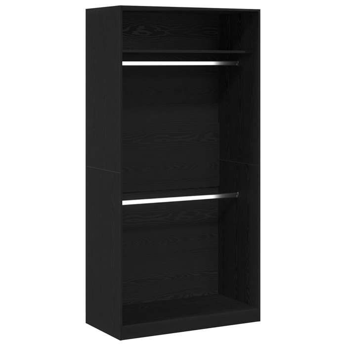 Armoire Chêne noir(1 pc) Garde-Robe Porte-manteau 100x50x200 cm Bois dingénierie B11289