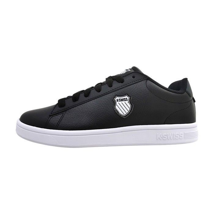 Hommes K-Swiss chaussure à lacets sportive Textile Lacets Plat - noir/blanc