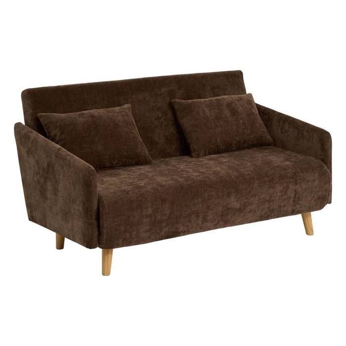 Canapé clic-clac Milo 2 places marron - Atmosphera Créateur dintérieur