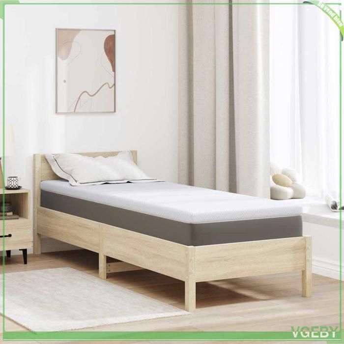 Surmatelas - FAFEISY - 4106221 - 80x200 cm - Mousse mémoire haute densité - Tissu jacquard blanc