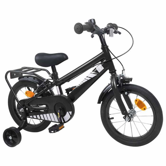 Vélo enfant 14 pouces pour les 3-5 ans - vidaXL - acier - noir - 104 x 51 x 73 cm 5147863