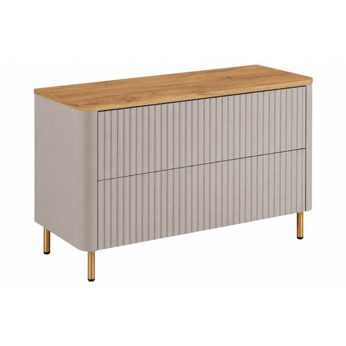 Meuble de salle de bain 100 Cachemire plan chêne craft pieds dorés 1008 x 442 x 65 cm