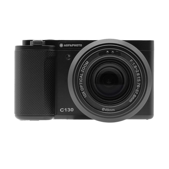 AGFAPHOTO Realishot C130 - Appareil Photo Numérique Compact Ouverture f/1.8-2.6 ISO 100-3200 Autofocus Écran LCD - Noir