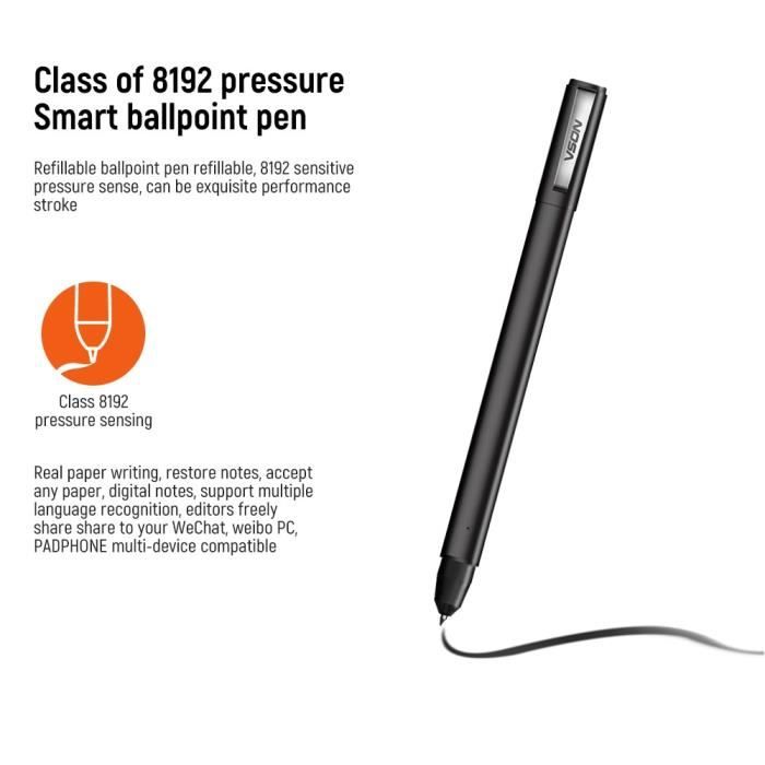 Tablette graphique portable avec stylo passif tablette de dessin tablette  numérique ordinateur sensible pour téléphone portable tablette ordinateur 