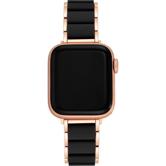 Anne Klein — Bracelet plaqué or rose pour Apple Watch maillons 18 mm réglable
