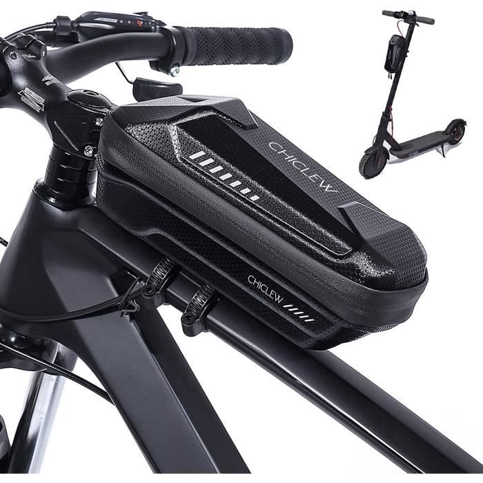 Support telephone velo moto porte téléphone vélo trottinette électrique, 2  en 1 sacoche velo guidon avant sac cadre VTT avec écran tactile et