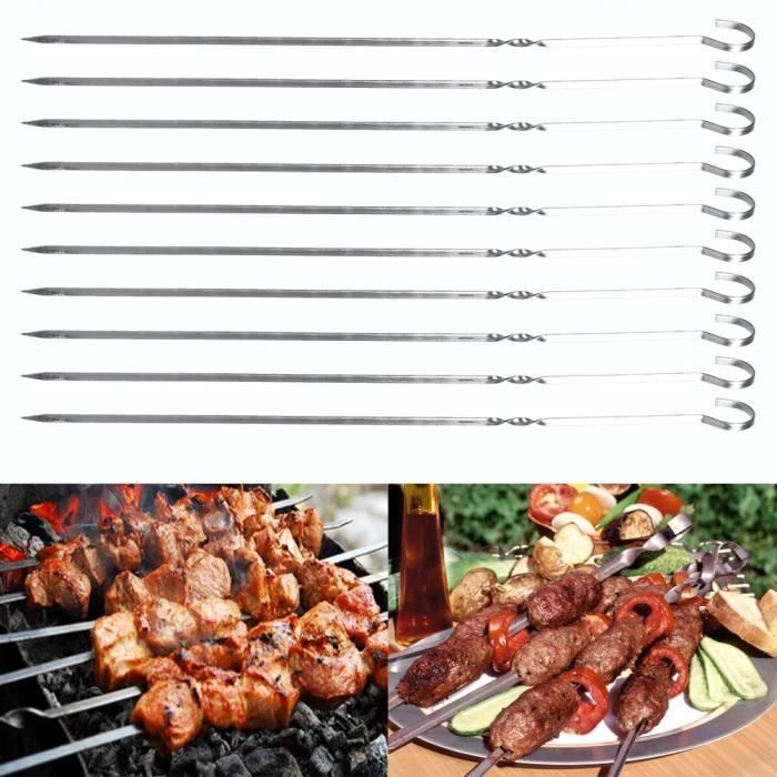 6 x Barbecue Brochettes Kebab Cook Grill Poêle Barbecue BBQ Bâtons