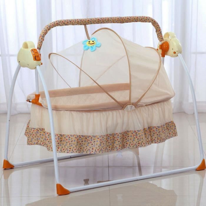 Berceau Balançoire Bébé Lit Bébé Berceau Électrique Avec Moustiquaire -  Cdiscount Puériculture & Eveil Bébé