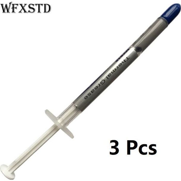 3 pcs Seringues Pâte Thermique Silicone 3g Pour CPU GPU Refroidissement