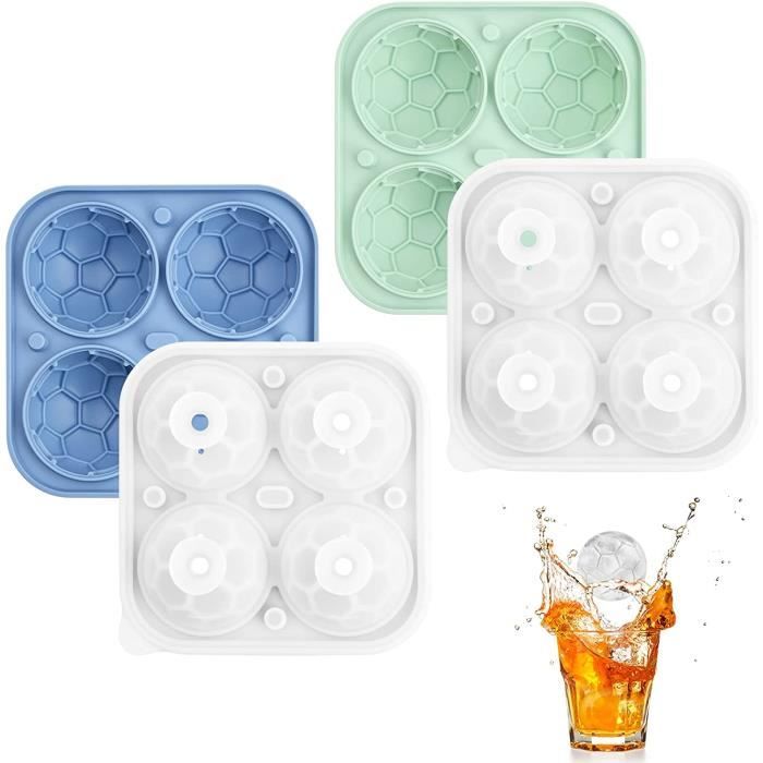 Lot De 2 Bacs à Glaçons Ronds Avec Couvercles - Moules à Petites Boules De Glace Pour Cocktails Et Whisky