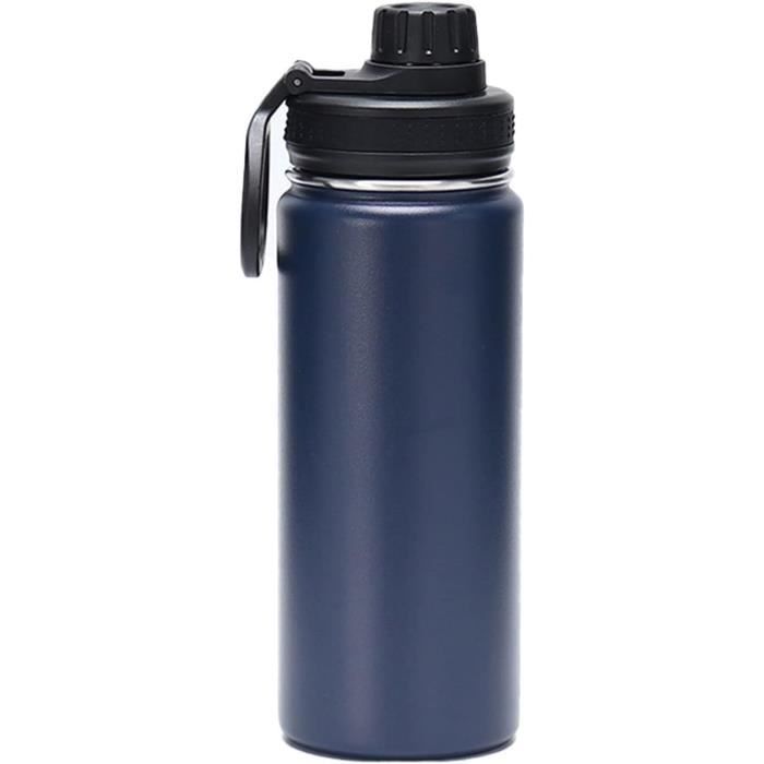 Gourde Isotherme 750ml, Bouteille sans BPA, Anti Fuite, Gourde Inox Réutilisable, Bouteille Isotherme en Acier Inoxydable Double Paroi, Gourde Métal pour Enfant, Bureau, Sport, Yoga, École, Outdoor