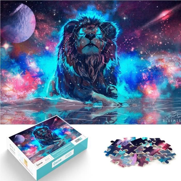 Puzzle 1000 Pièces En Bois – Paon 50x75 Cm – Cadeau Familial Avec Affiche Et Code Couleur