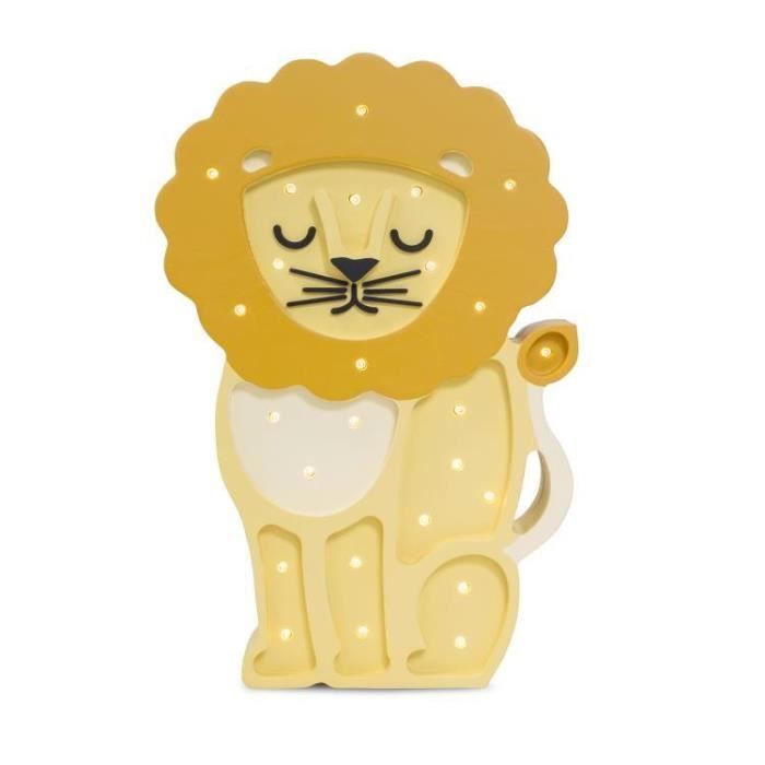 Lampe de chevet lion LED Lumières monochrome Prénom personnalisée