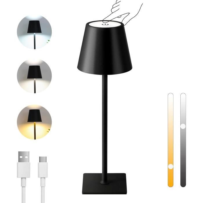 TEMPSA LED Lampe de Chevet en cristal - 3 Modes Capteur Tactile Dimmable -  Lampe A Poser - Cdiscount Maison