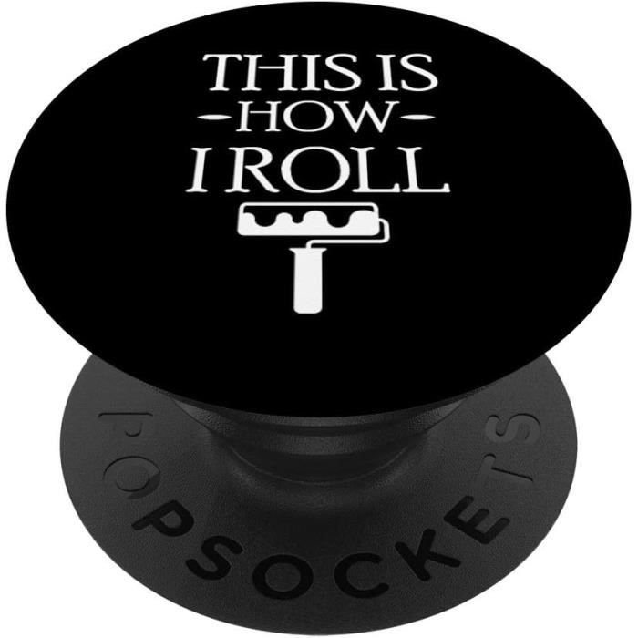 Support PopSockets Remplaçable - Design Pictural Multicolore, Fixation Par Prise, Pour Smartphones/tablettes (neuf)