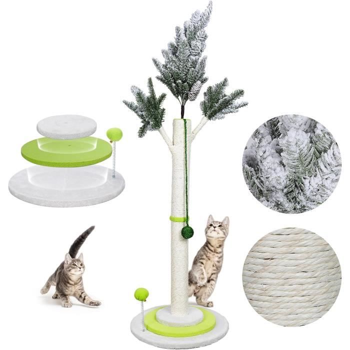 Poteau De Remplacement En Sisal Pour Griffoir Chat - 40x8x8 Cm - Compatible Arbre à Chat DIY, Protection Meubles