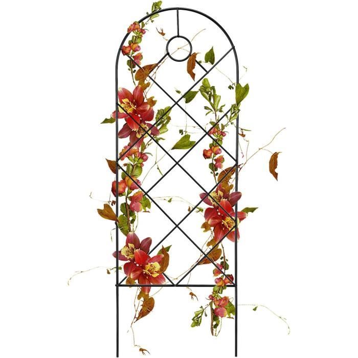 Treillis Vertical Blanc Pour Plantes Grimpantes – 180 Cm, Antirouille, Support Rosiers, Glycine, Extérieur