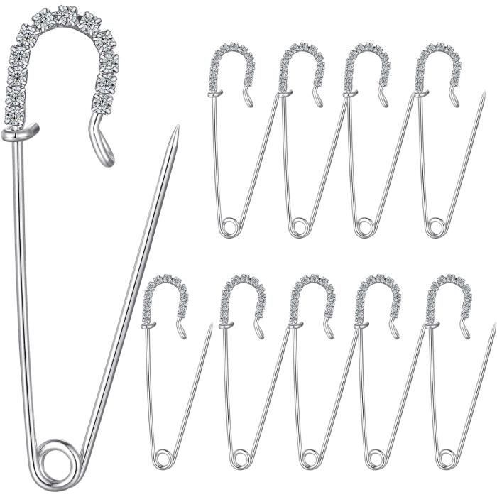 2 Epingles à chapeau+ 1 épingle de cravate, anciennes en strass et perle - Collection