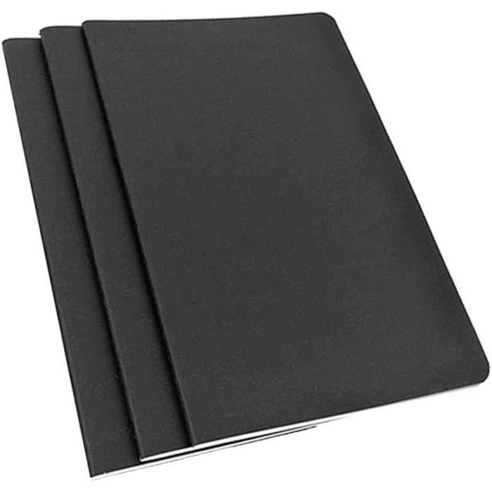 Cahier A4 Couverture Rigide Carnet De Notes Idena A4 - 192 Pages Quadrillées - Papier Crème 80g/m² - E Couverture Rigide Noir