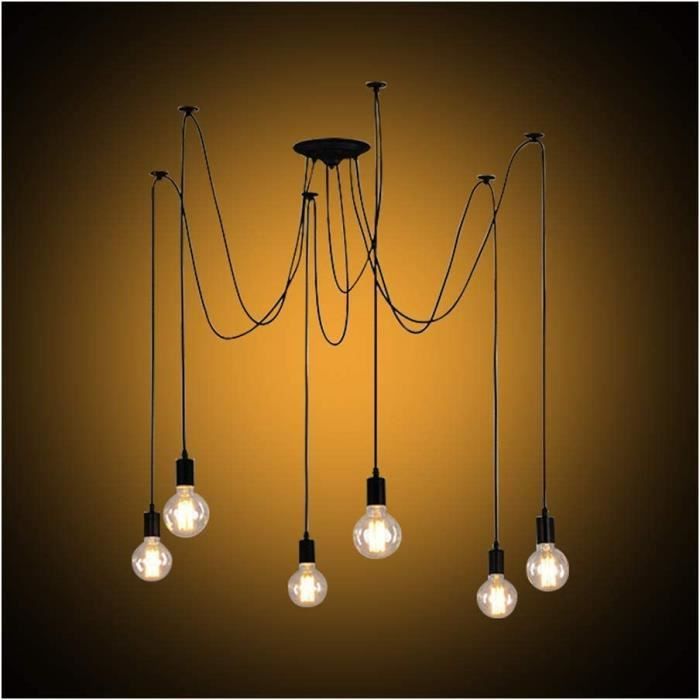Suspension vintage E27 métal industrielle Hauteur 20cm|Eclairage design