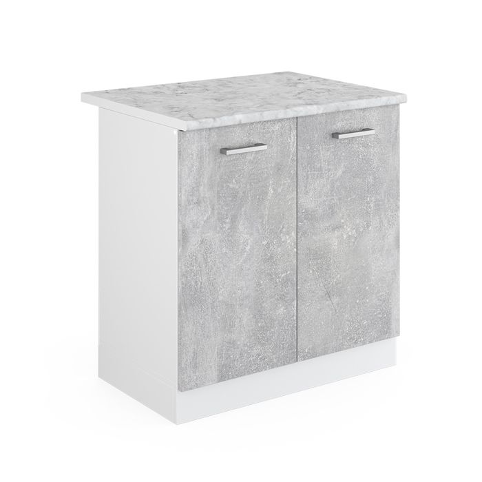 Meuble de cuisine VICCO - Meuble haut et bas - R-Line - Gris - 80 x 81,6 x  46 cm - Cdiscount Maison