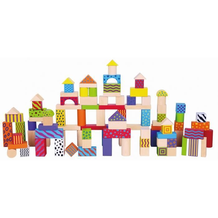 Jeu éducatif Motricité Fine Blocs De Construction Miniland 32310 - 60 Pièces Multicolores Avec Roues Jeux Développement Moteur