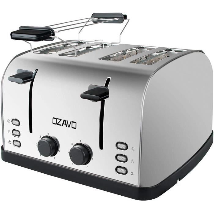 Blanc 2 deux slice Fente Grille-pain réchauffer annuler fonction Plastique Rapide 750 W Toast